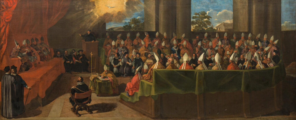 Konsiliet i Trento (1545-1563) av okänd konstnär från 1600-talet